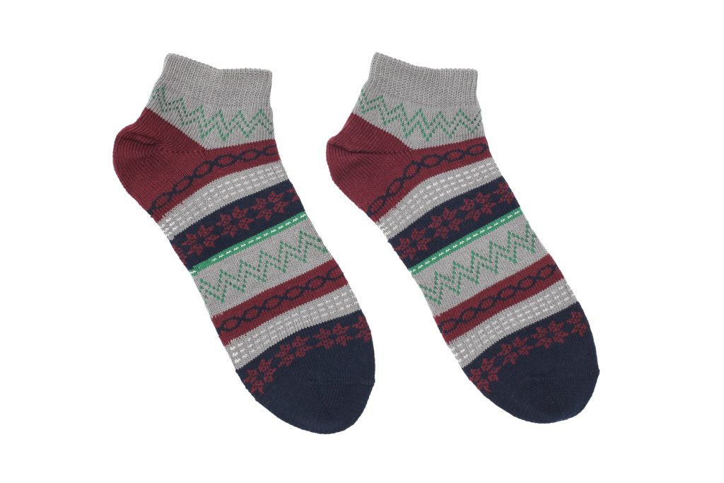 Circle Nordic Socks – Red