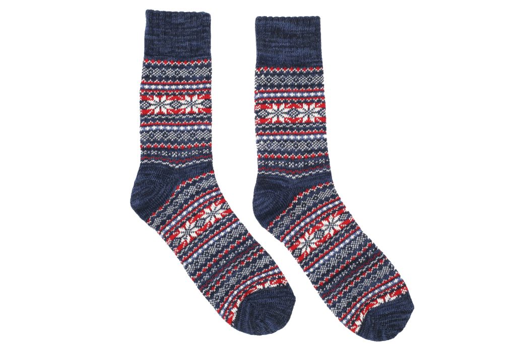 Wintry Nordic Socks – Blue