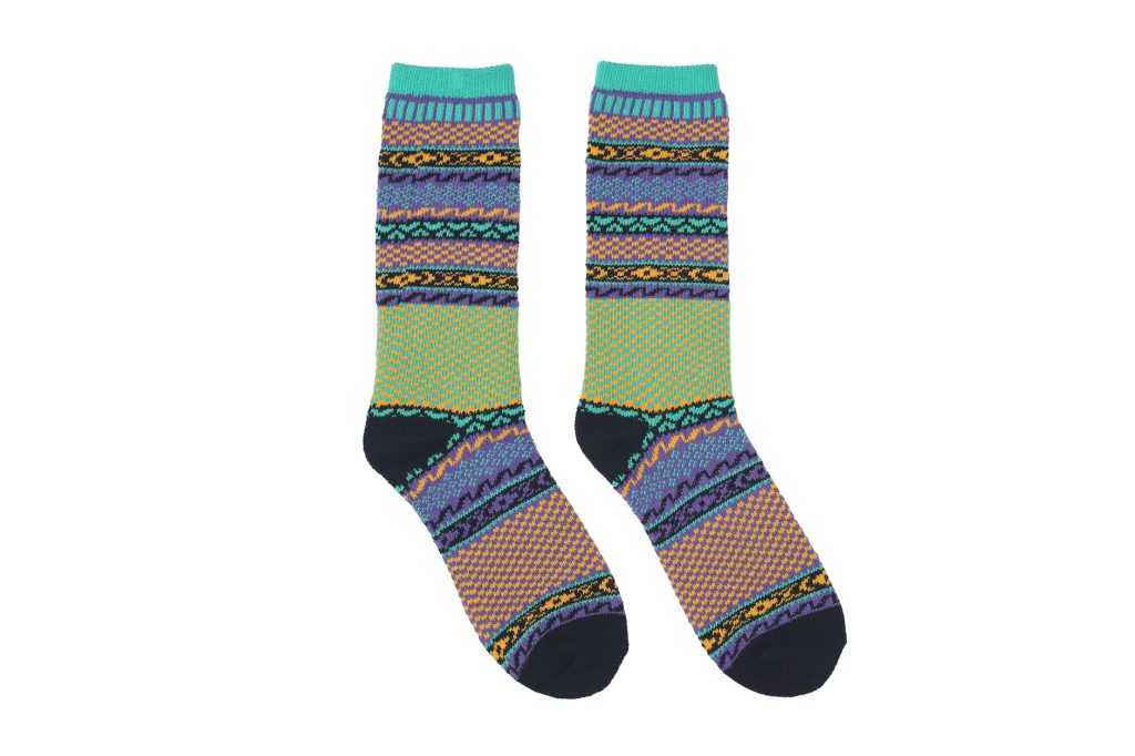 Mode Geometric Socks – Green