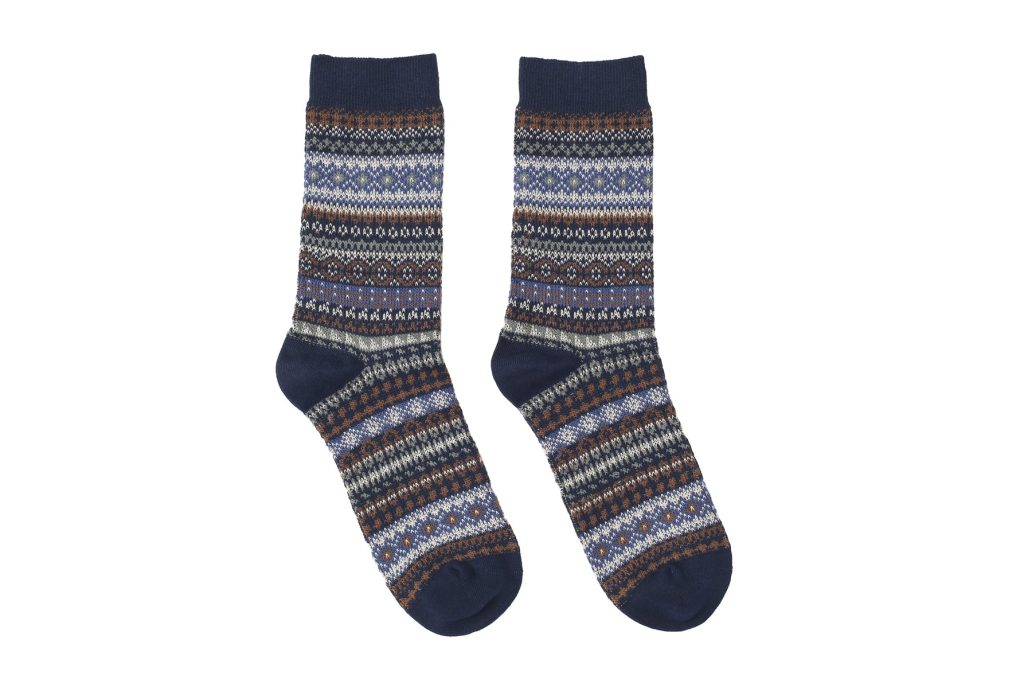 Starry Geometric Socks – Blue