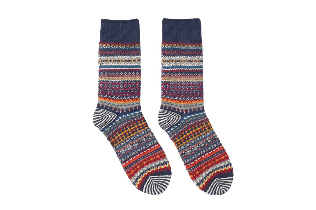 Leaf Tribal Socks – Navy Blue