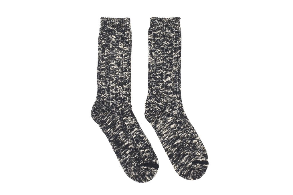 Flake Knitted Socks – Black