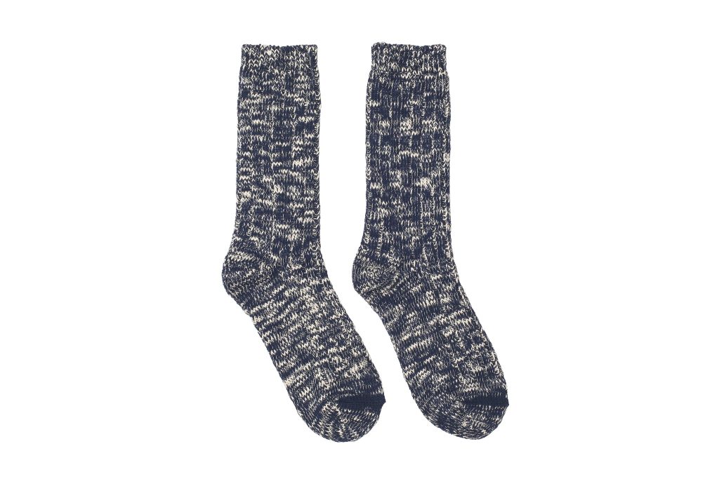 Flake Knitted Socks – Blue