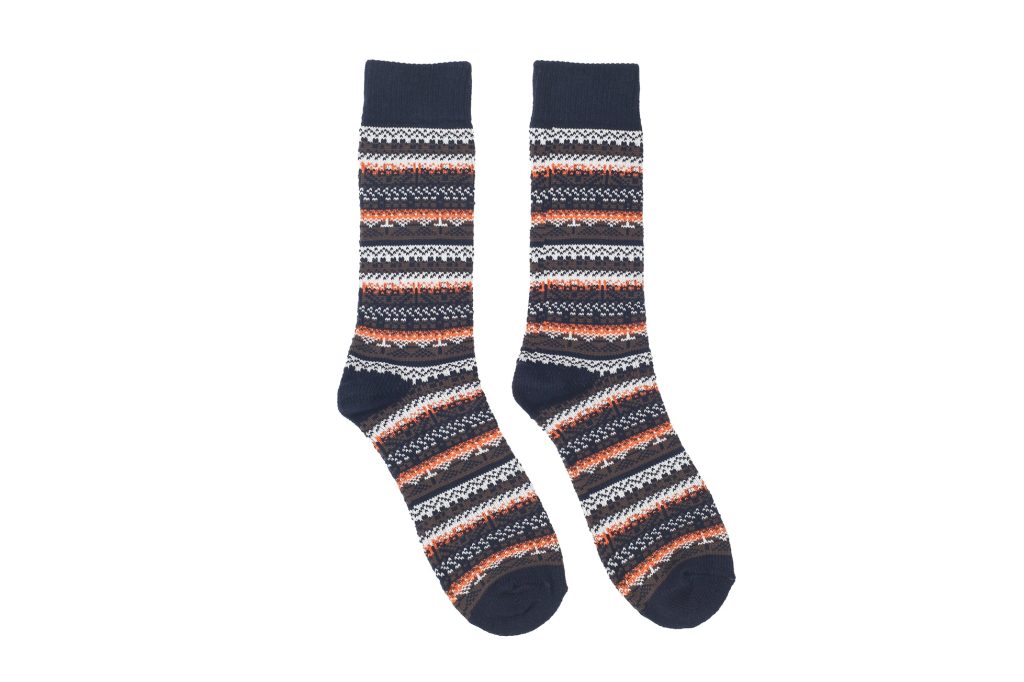 Key Geometric Socks – Blue