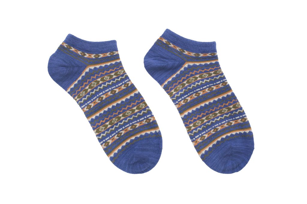 Shallow Tribal Socks – Blue