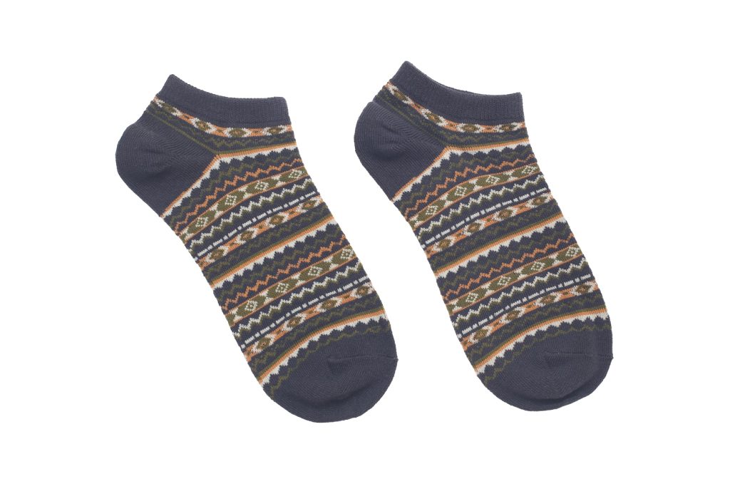 Shallow Tribal Socks – Dark Grey