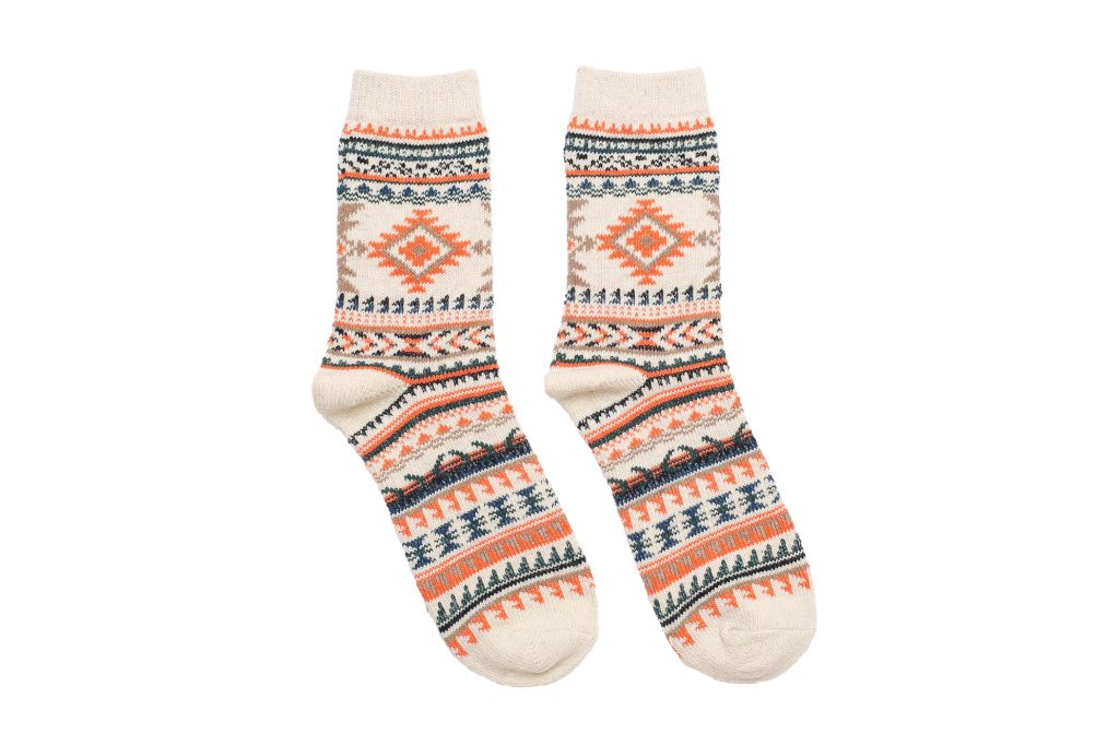 Diamond Tribal Socks – Beige