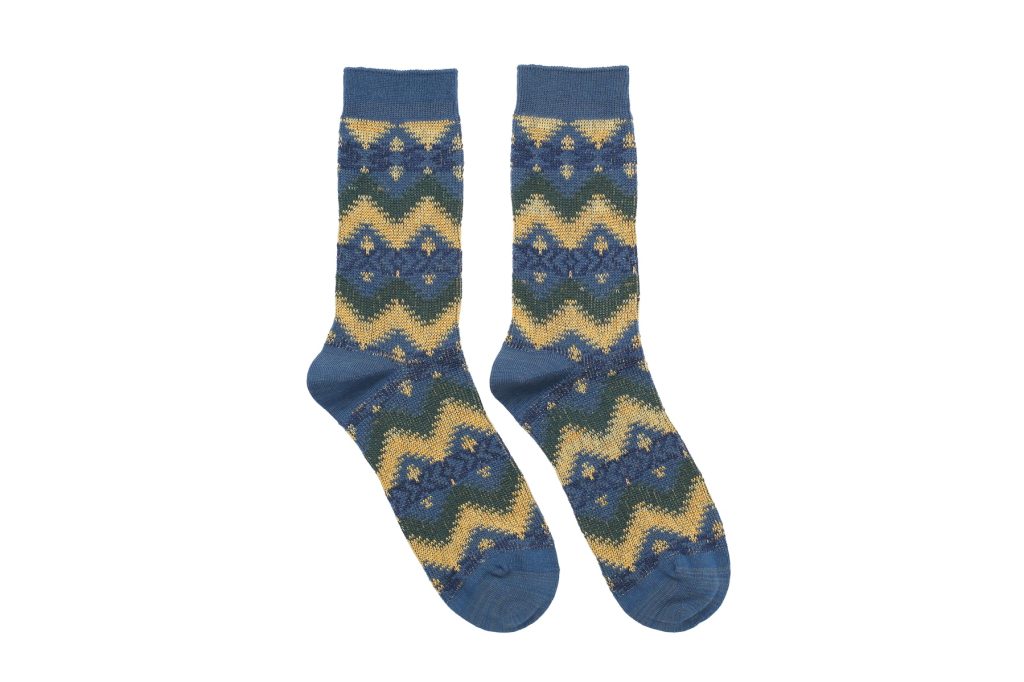 Bright Tribal Socks – Blue