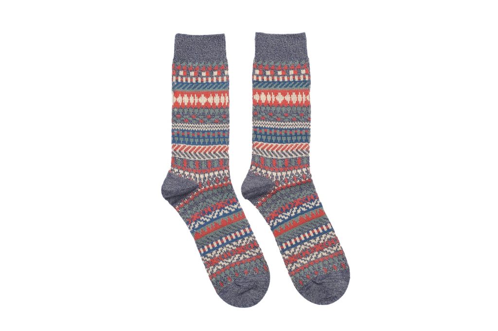 Mode Geometric Socks – Red