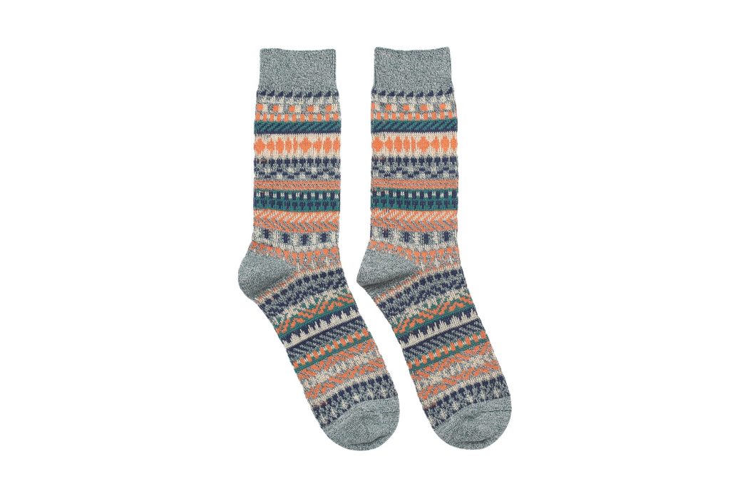 Layer Geometric Socks – Light Green