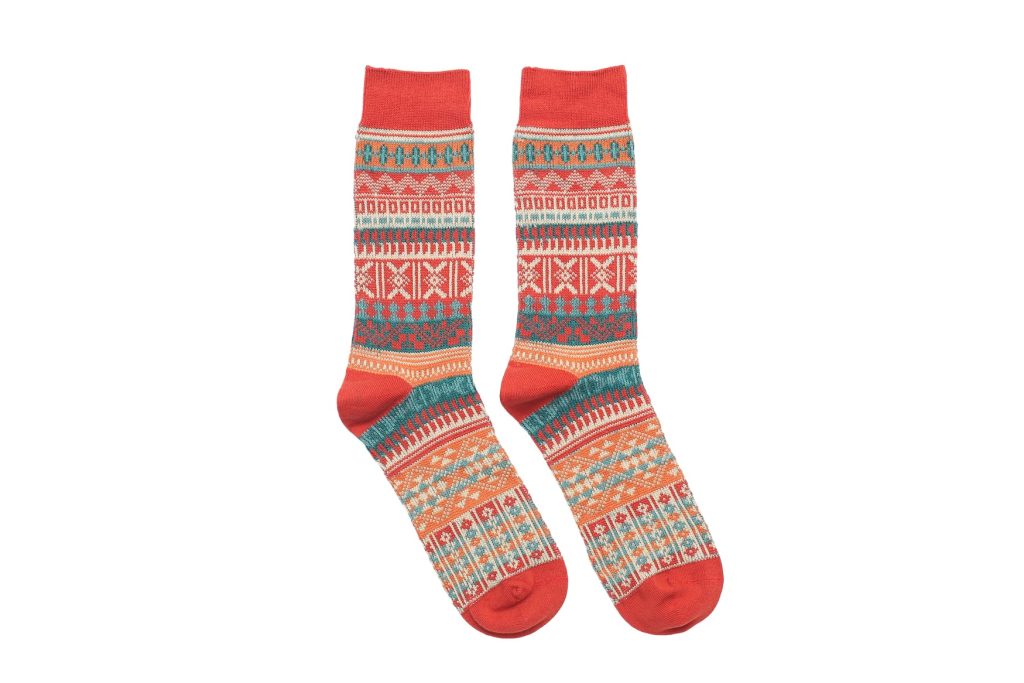 Poker Tribal Socks – Orange